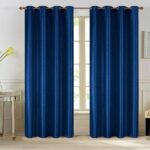 Rideau satin Bleu