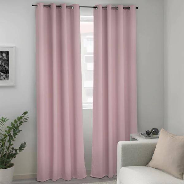 Rideau satin Rose