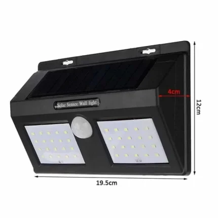 Lampe Solaire Murale 40 LED Puissant Avec Détecteur De Mouvement