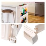 Élément de rangement pour cuisine et salle de bains - 4 étages avec roues - Blanc – Image 4