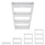 Élément de rangement pour cuisine et salle de bains - 4 étages avec roues - Blanc – Image 5