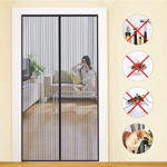 Moustiquaire 210 * 100 cm magnétique pour porte – Image 5