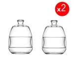 Lot de 2 mini cloche avec couvercle