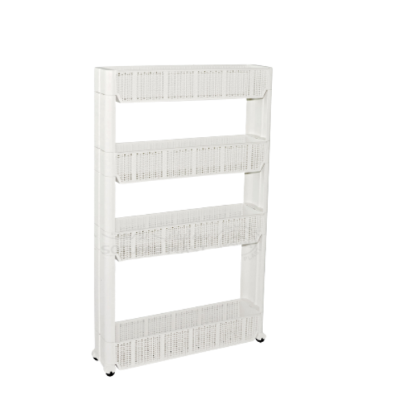 rangement 4 etages avec roues slim rack SOTUFAB Élément de rangement pour cuisine et salle de bains - 4 étages avec roues - Sotufab – Image 1