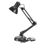 Lampe de bureau noir bras long pliable avec Socle – Image 2