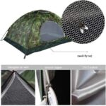 Tente pour plage et camping familiale 4 places vert Militaire – Image 2