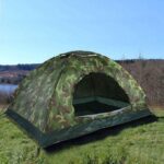 Tente pour plage et camping familiale 4 places vert Militaire