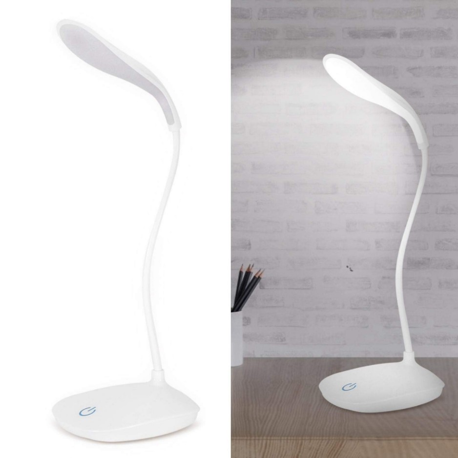 lampe-table-bureau-rose-rechargeable-shopico tunisie-BLEU-3 Lampe de Bureau flexible rechargeable – Image 1
