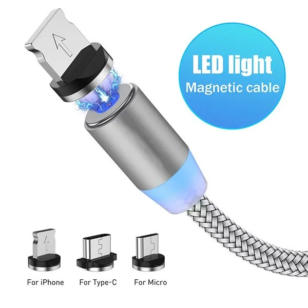 promotion-cable-usb-magnetique-iphone-type-c-micro-4shopico Câble de recharge magnetique 3en1 – Image 1