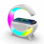 Enceinte Bluetooth Lampe D’ambiance RGB Audio et chargeur sans fil + USB / TF