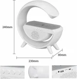 Enceinte Bluetooth Lampe D’ambiance RGB Audio et chargeur sans fil + USB / TF – Image 3