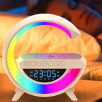 Lampe LED avec haut-parleur Bluetooth et chargeur sans fil radio réveil – Image 5