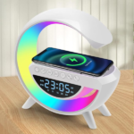 Lampe LED avec haut-parleur Bluetooth et chargeur sans fil radio réveil