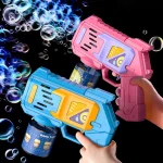 Pistolet à bulles automatique avec Réservoir Rose ou Bleu