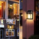 Lampe solaire en frome d’ampoule – applique solaire avec détecteur de mouvement – Image 2