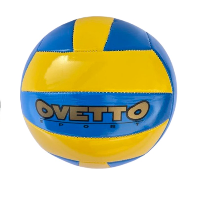 BALLON-VOLLEYBALL-plage-jeux-tunisie-shopico 2 Ballon de volley-ball standard en cuir souple Jaune bleu – Image 1