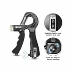 Hand grip réglable 5-60Kg avec compteur Noir – Image 3