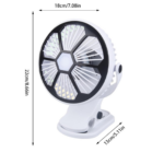 Mini ventilateur /lampe rechargeable à clips – Image 2