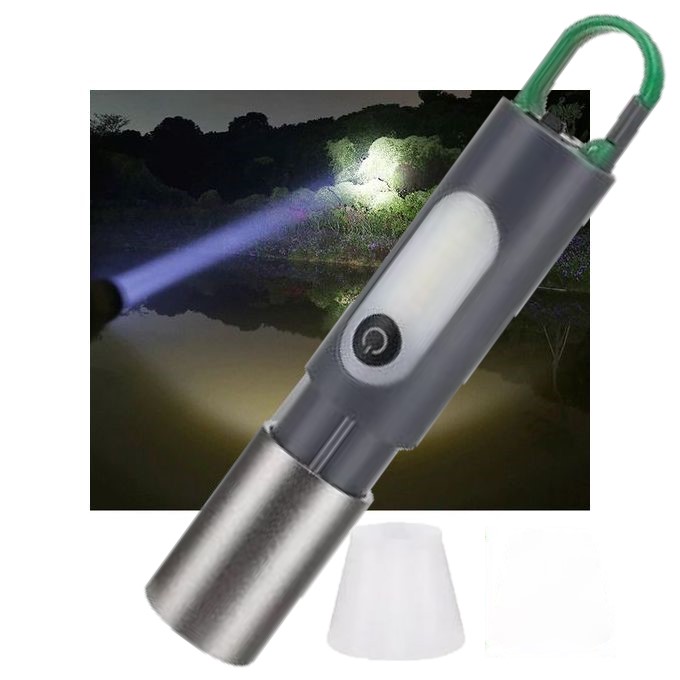 TORCHE-mini-telescopique-veilleuse-led-tunisie-promo-deal-offre-4 Lampe de poche tactique rechargeable avec Zoom Télescopique – Image 1