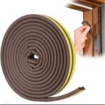 Pack 2 Joints isolant sonore et froid profil D pour fenêtre et porte Marron – Image 2