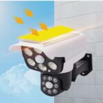 Projecteur LED solaire Caméra de surveillance avec angle rotatif – Image 4