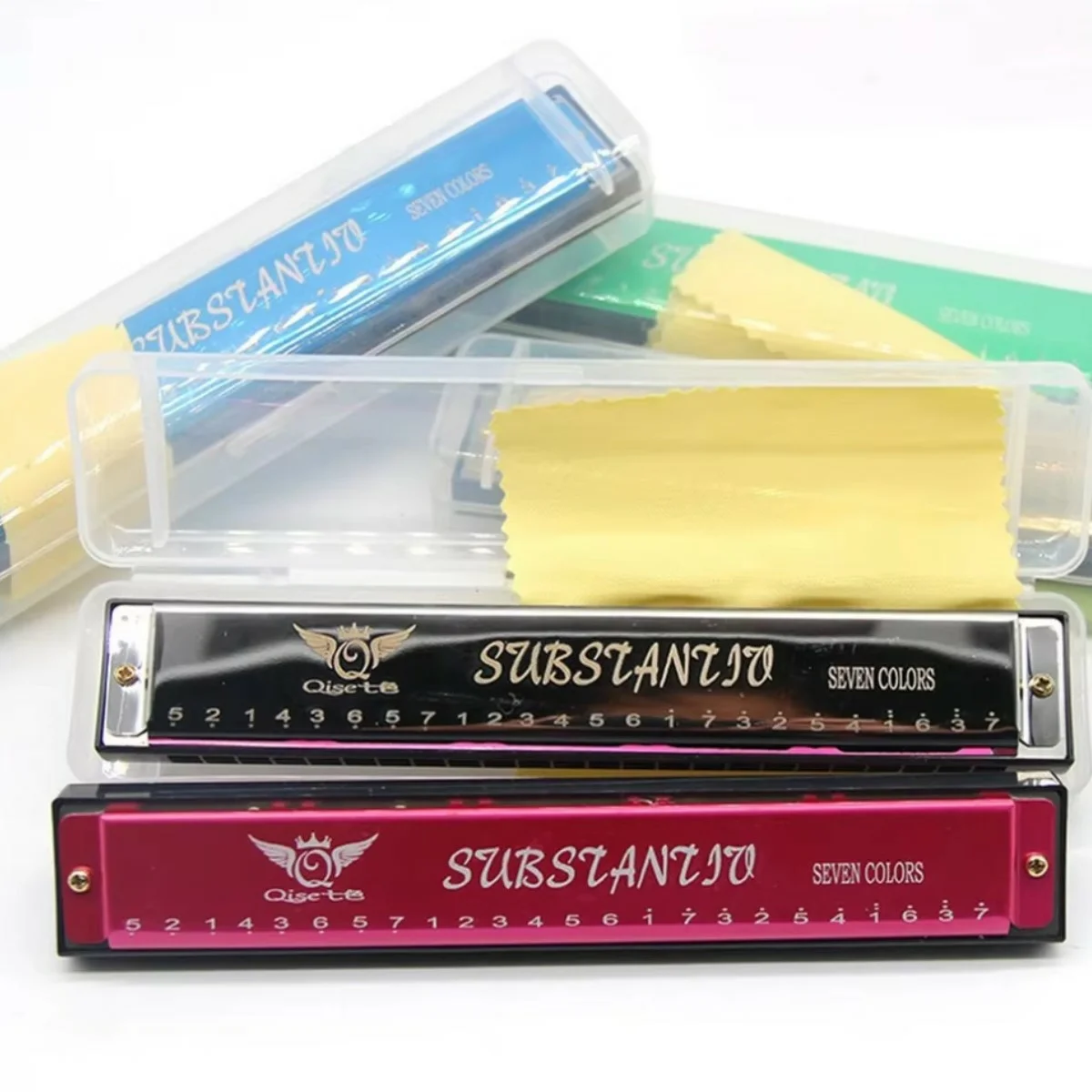 Instrument-musical-jouet-harmonica-tunisie-promotion-shopci o5 Harmonica Musical 24 Trous avec Étui – Image 1