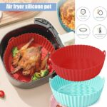 Moule En Silicone ronde Réutilisable Pour Air Fryer