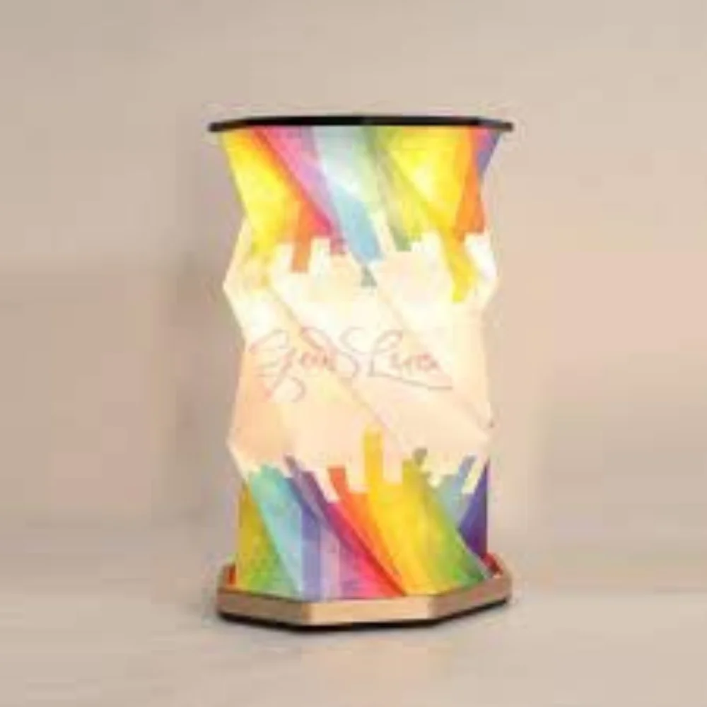 Promotion-Tunisie-lampe-cartonnee-pliable-compact-rotative-rechargeable-veilleuse-shopico 6 Lampe Pliable Rechargeable Compacte - Design Coloré et Moderne – Image 1