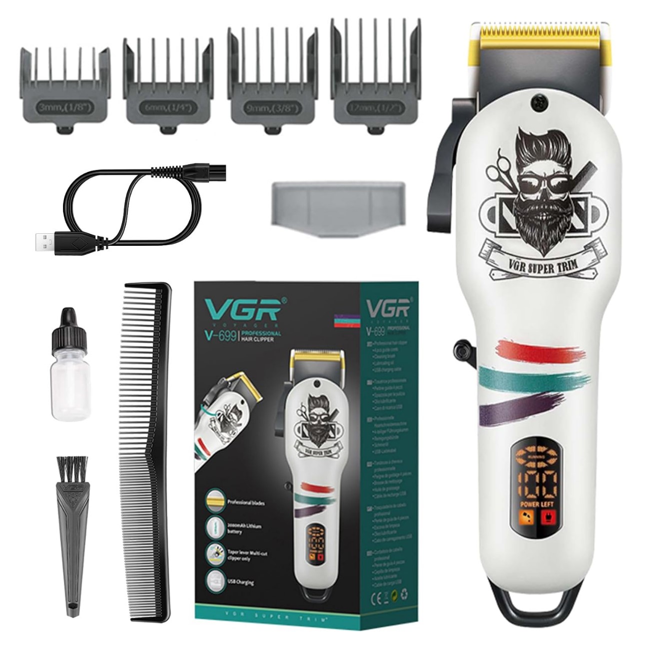 VGR-Tondeuse-a-cheveux-professionnelle-V-005-tunisie-promo-deal Tondeuse à Cheveux Professionnel VGR V-699 – Image 1