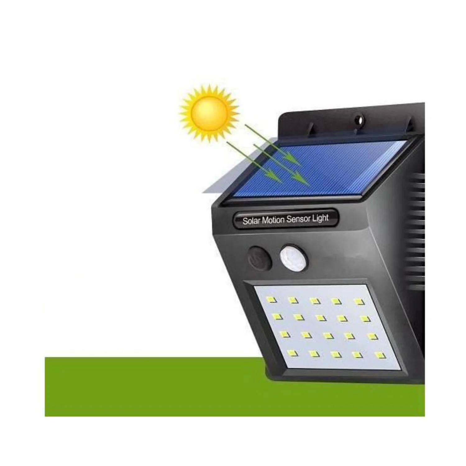 lamp-solaire-detecteur-movement-20LED-shopico 2 Lampe solaire Mural d'extérieur 20 LED – Image 1
