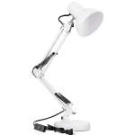 Lampe de bureau bras long pliable avec Socle- blanc – Image 2