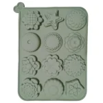 Moule silicone 12 Cavités Chocolat, Gelée motif fleur