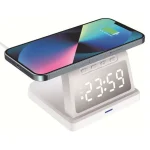 Réveil avec chargeur sans fil couleur blanc – Image 2