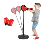 Sac de boxe pour enfants avec support et des gants – Image 5