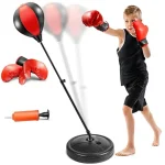Sac de boxe pour enfants avec support et des gants