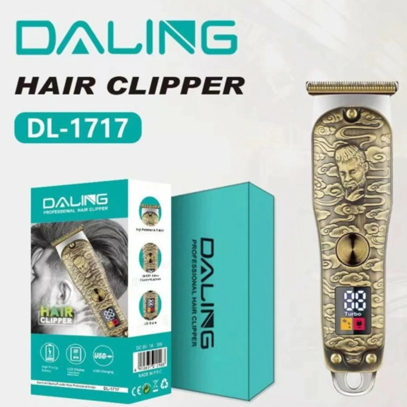 Tondeuse-cheveux-homme-coupe-portable-antirouille-daling-1717-cadeau-tunisie-shopico Tondeuse à cheveux professionnelle DALING DL-1717 – Image 1