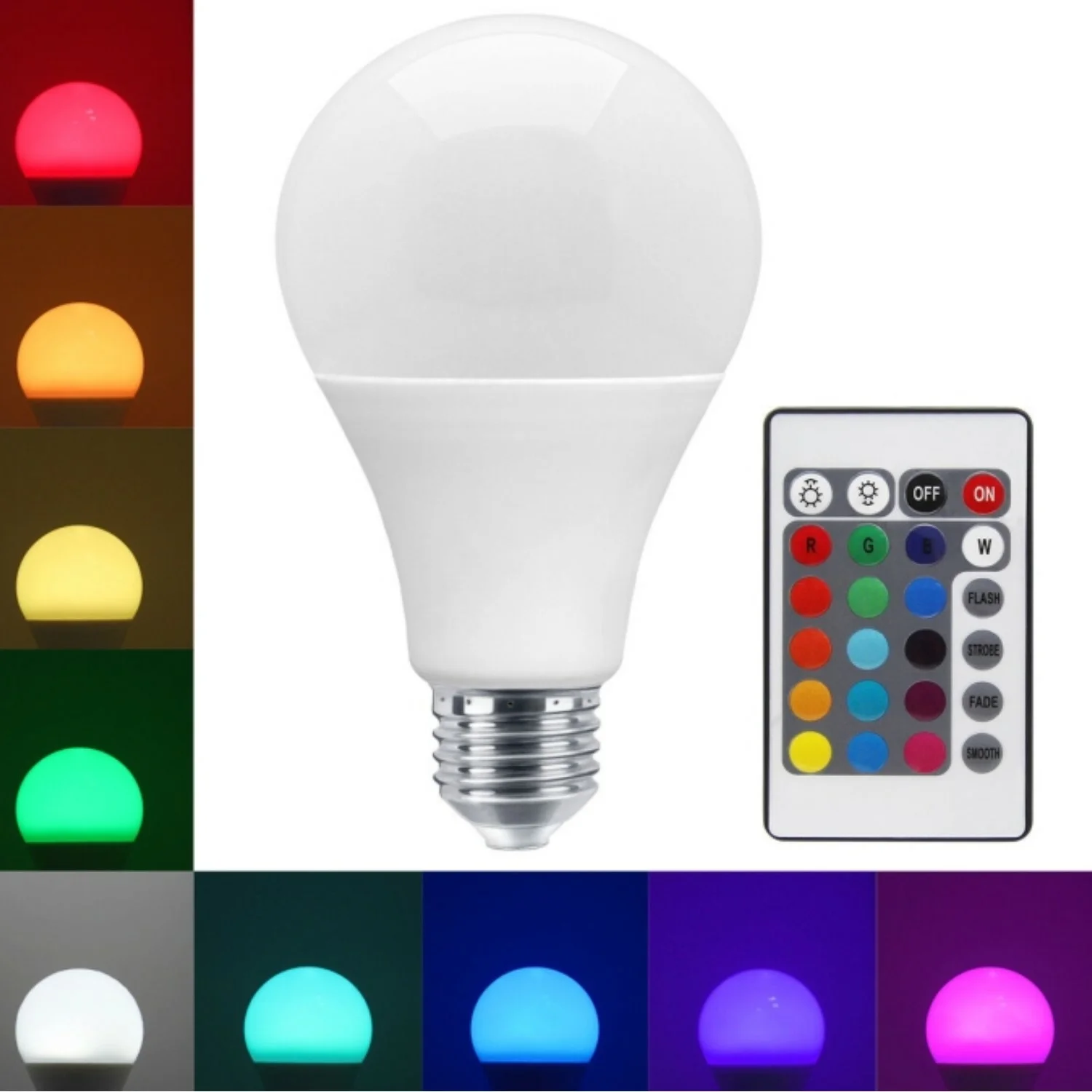 ampoule-led-multi-couleurs-telecommandee-intelligente-changeante-shopico tunisie-1 Lampe LED RGB multi couleurs avec commande – Image 1
