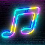 Enseignes au néon motif  Note de musique