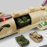 Hélicoptère Militaire avec 3 chars à roues – Image 3