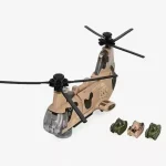 Hélicoptère Militaire avec 3 chars à roues – Image 2