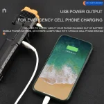 Lampe torche SOS avec Brise vitre - Coupe sangle - Power Bank - mode SOS – Image 2