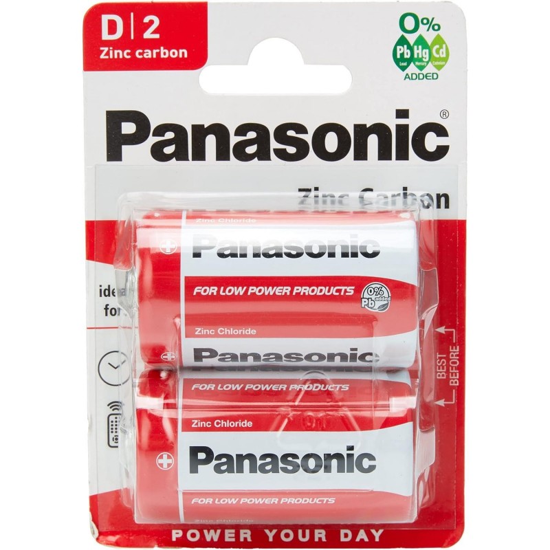 pile-chauffe-bain-panasonic-red-zinc-batterie-r20-x-2-pieces-tunisie-promo-vente-ligne-deal Lot 2 Piles D, R20, 1,5 V saline zinc carbone Panasonic – Image 1