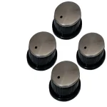 Ensemble de 4 boutons de plaque de cuisson- noir silver – Image 2