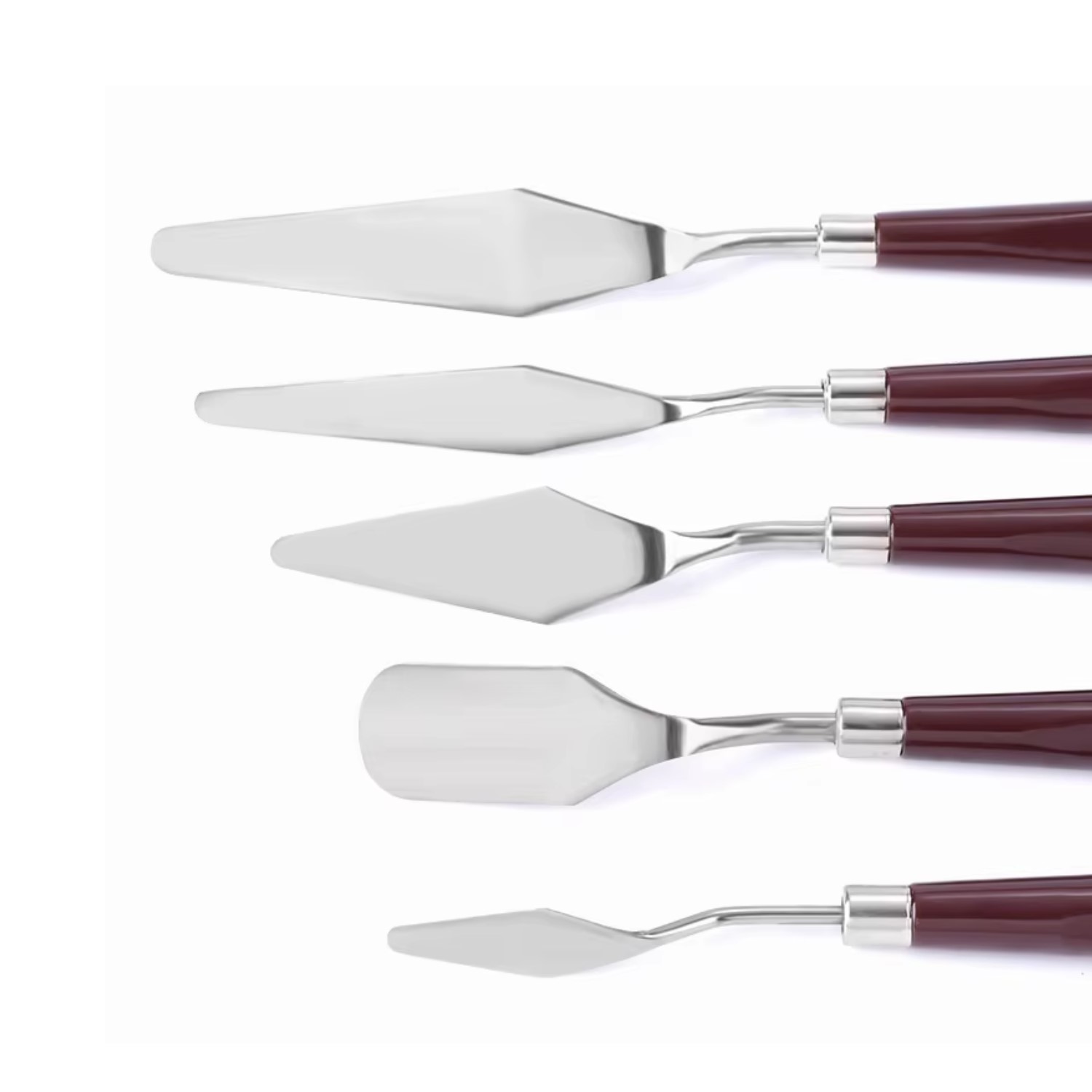 Pieces-couteau-peinture-palette-spatule-peinture-lhuile-Palette-shopico tunisie-5 Ensemble de 5 spatule à crème pour gâteau – Image 1