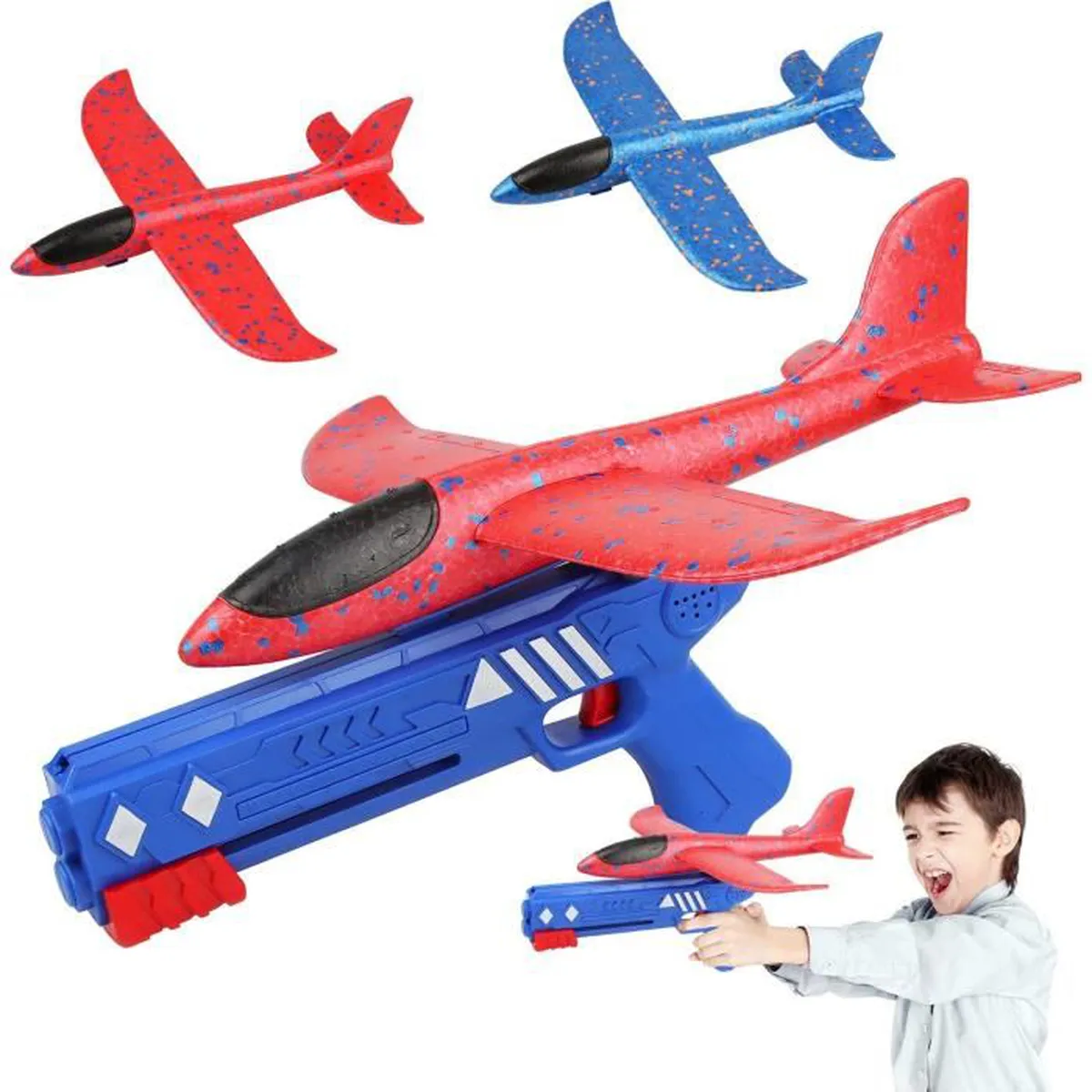 Promotion-Tunisie-Pistolet-avion-en-Polystyrene-jeux-dexterieur-interactif shopico webp Jeu d'extérieur interactif pistolet avion en Polystyrène – Image 1