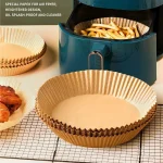 lot de 100pièces papier cuisson 20 cm pour Air-fryer – Image 5