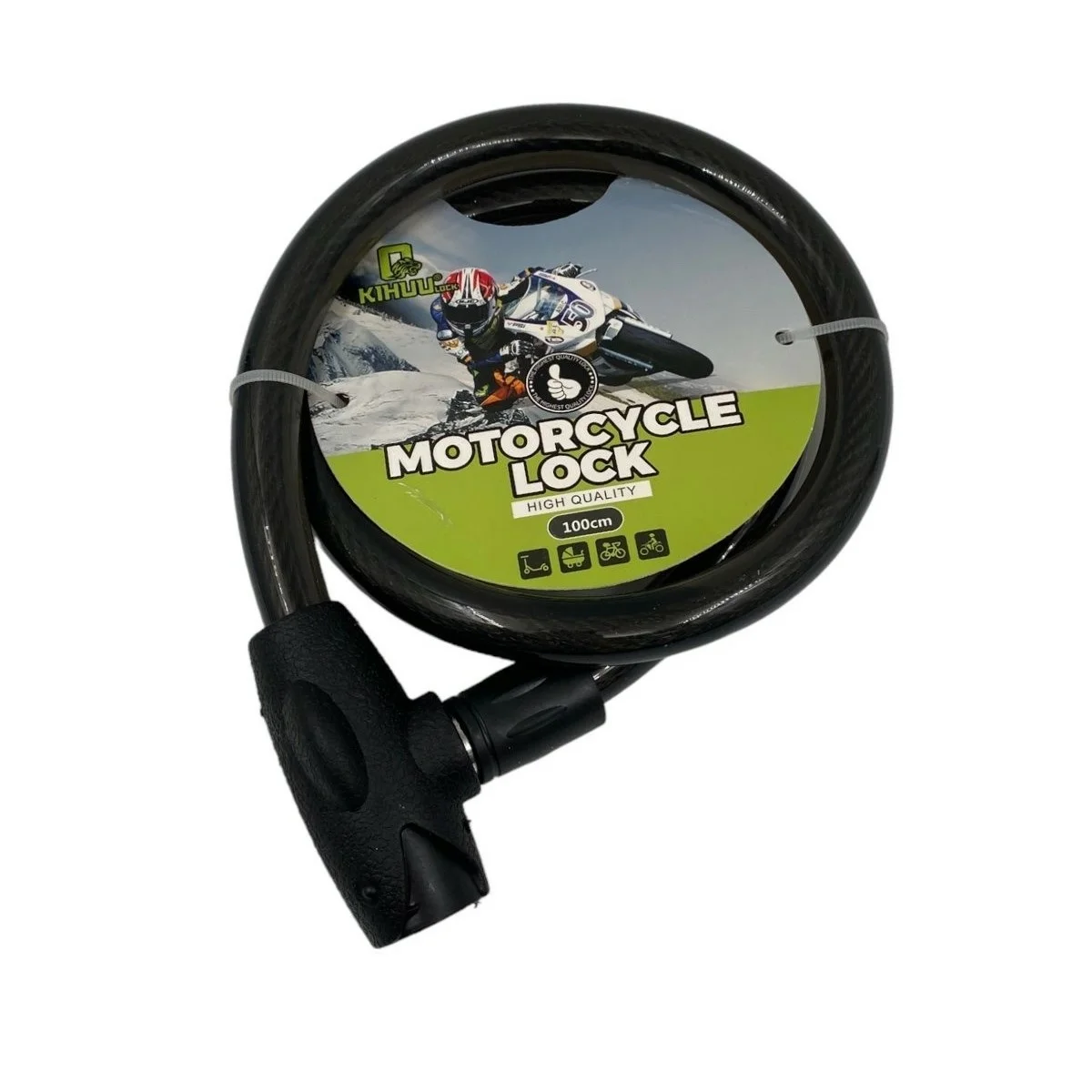 cadenas-anti-vol-velo-100cm-chaine-securite-shopico tunisie-noir chaine Cadenas moto 100 cm – Image 1
