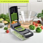 Mandoline Multifonction 14 en 1 – Coupe-Légumes, Râpe, Trancheuse et Hachoir – Image 2