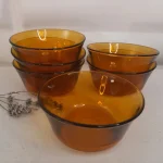 Lot de 6 coupelles vintage ambré Duralex made in France – Image 3