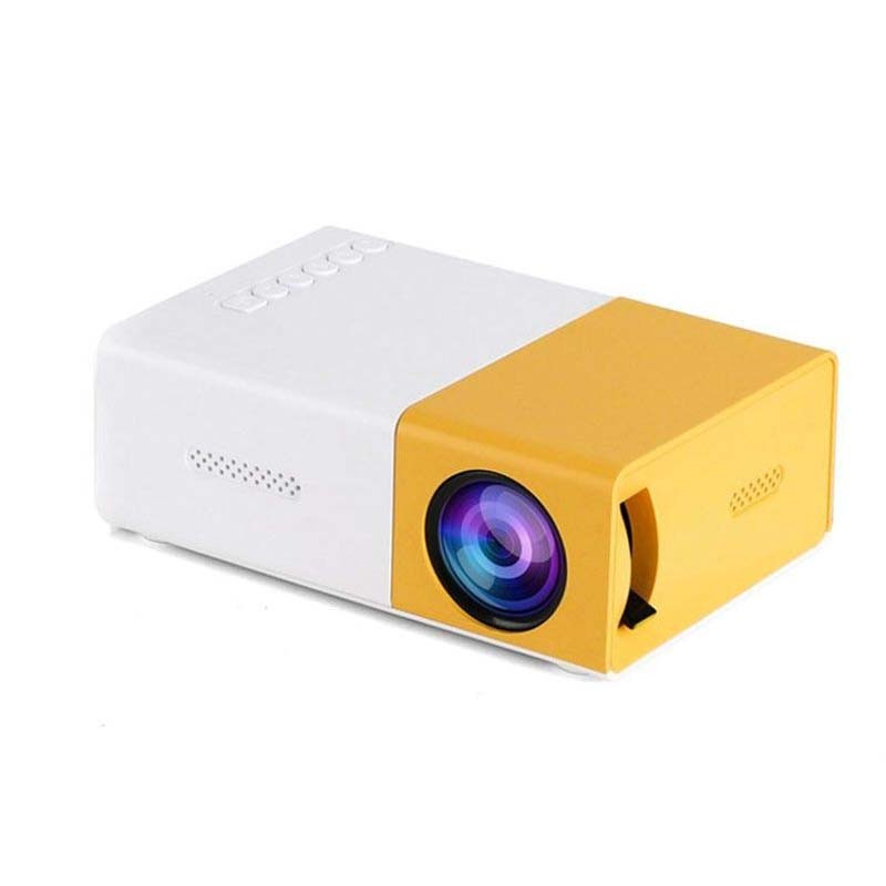 mini-video-projecteur-portable-usb-hdmi-hd-led-400-lumens-blanc Mini Vidéo Projecteur Portable USB HDMI HD LED 400 Lumens – Image 1